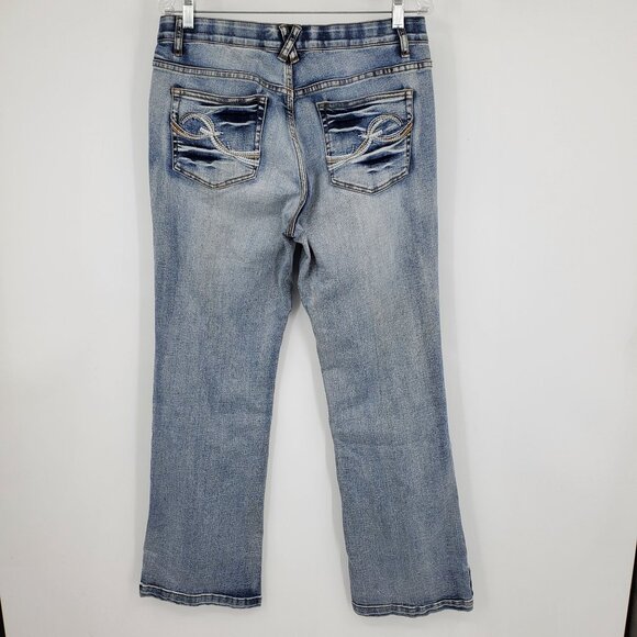 Rod's True Western Light Wash Western Star Button Accent High Rise Jeans 11/12 - Picture 2 of 12